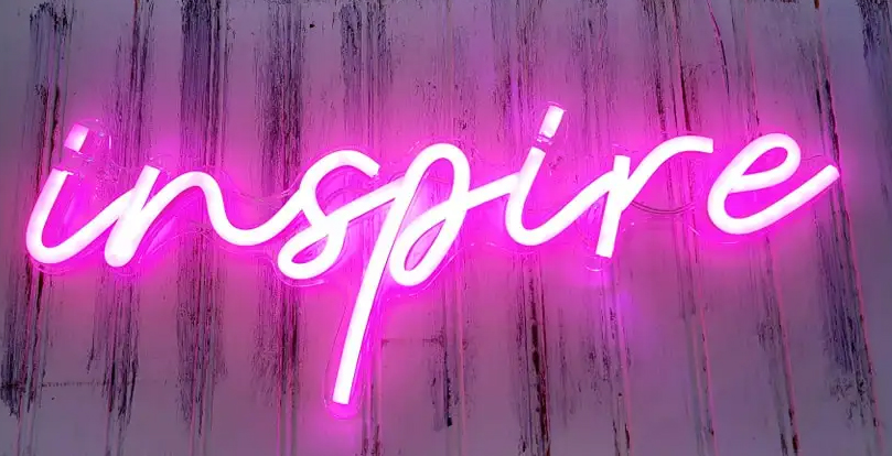 INSPIRE - duvardaki neon asılı parlak LED işaret ışığı