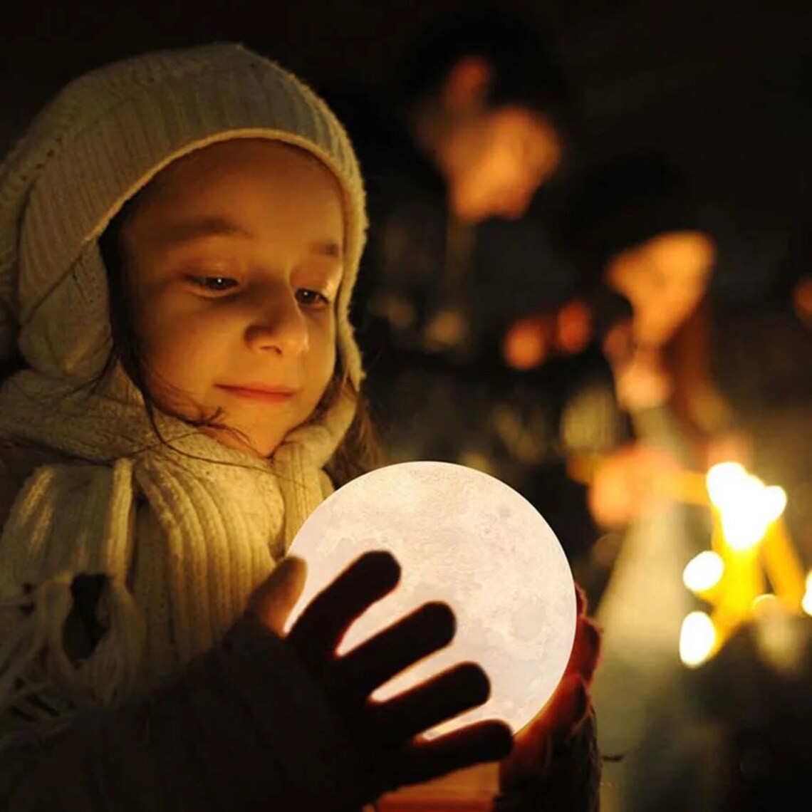 gece lambası ay 3d led ışık - gece lambası lambası