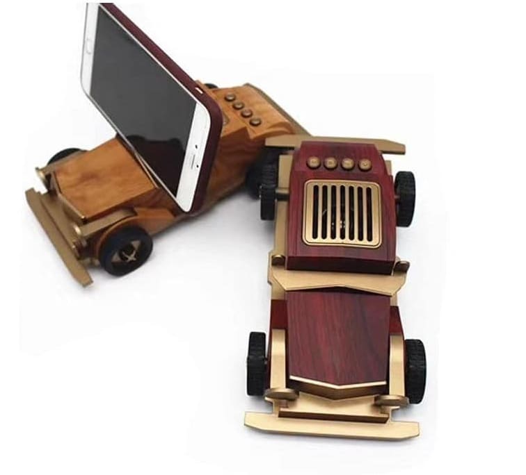 araba radyosu mini taşınabilir vintage retro ahşap