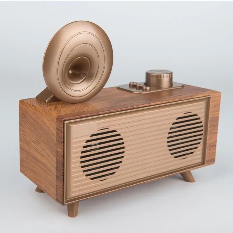 küçük mini eski radyo fonograf tasarımı retro vintage